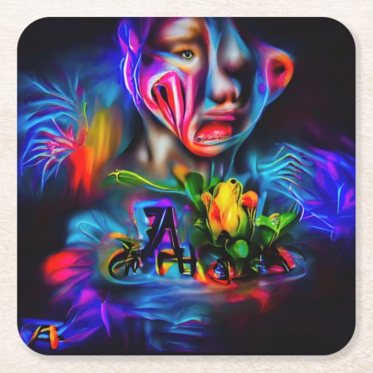 人間嫌い2 スクエアペーパーコースター (正面)