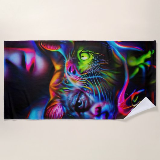 人間嫌い ビーチタオル (正面)