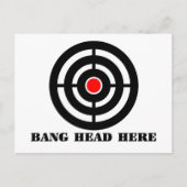 人間工学に基づくストレスレリーフ、 浮き彫り:バンヘッドはこちら ポストカード (正面)