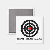 人間工学に基づくストレスレリーフ、 浮き彫り：バンヘッドはこちら マグネット (正面/裏面)