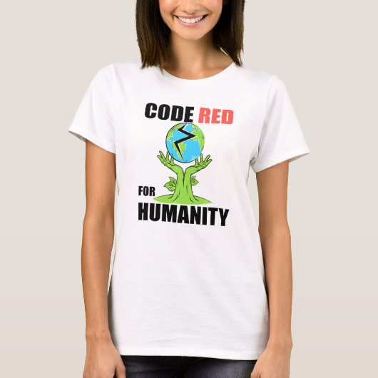 人間性に対して非常に赤いコード Tシャツ (正面)