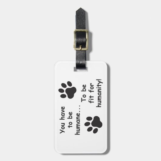 人間性に対する人道的 ラゲッジタグ (正面縦)