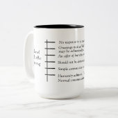 人間性のコーヒーグラフマグのレベル ツートーンマグカップ (正面左)