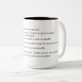 人間性のコーヒーグラフマグのレベル ツートーンマグカップ (正面右)