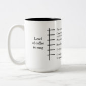 人間性のコーヒーグラフマグのレベル ツートーンマグカップ (左)