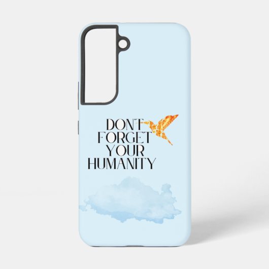 「人間性忘れを捨てよエレガントう金ゴールド SAMSUNG GALAXYケース (裏面)