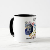 人間性1つの世界の信号器のコーヒー・マグ マグカップ (正面左)