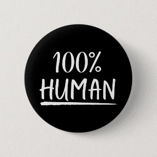 人間性100%人間 缶バッジ