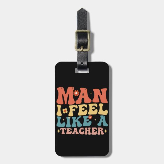 人間感じ好き先生新学期 ラゲッジタグ (正面縦)