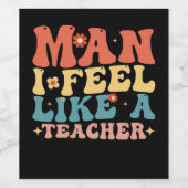 人間感じ好き先生新学期 ワインラベル (シングルラベル)