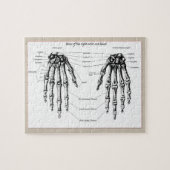 人間手の骨 ジグソーパズル (横)