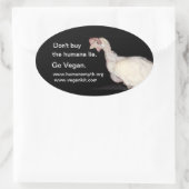 人間的な嘘（卵）を言うな 楕円形シール (バッグ)