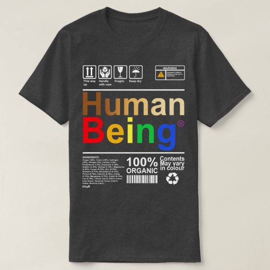 人間科学の材料 Tシャツ (デザイン正面)