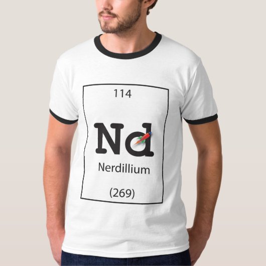 人間要素のnerdillium (Nd) Tシャツ (正面)