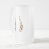 人間足の骨 フロストグラスビールジョッキ (正面左)