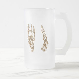 人間足の骨 フロストグラスビールジョッキ