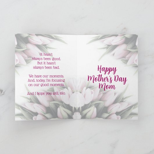 人間関係が進化した – 母の日 サンキューカード (内部)