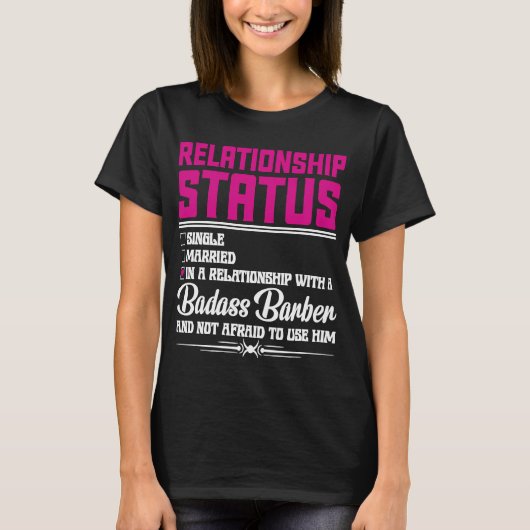 人間関係と理容師妻ガールフレンド1 Tシャツ (正面)