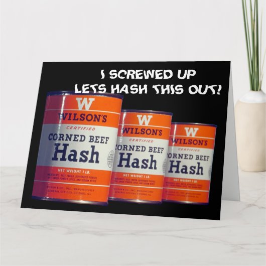 人間関係ねじ上げカード謝罪の許し カード (正面)