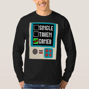 人間関係の状態独身の取得ゲーマーゲーム Tシャツ
