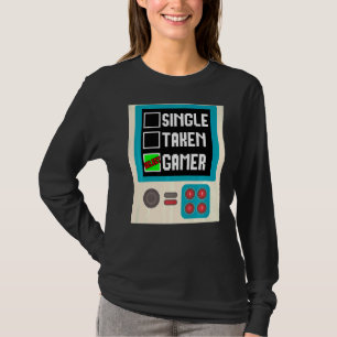 人間関係の状態独身の取得ゲーマーゲーム Tシャツ