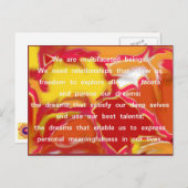 人間関係はがき2引用文を許可する ポストカード (正面/裏面)