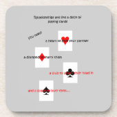 人間関係はトランプ遊の甲板のようなもの」 コースター (正面)