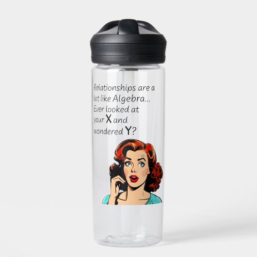 人間関係は代数Quipと同おもしろいじ ウォーターボトル (正面)