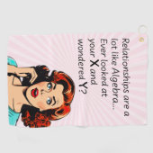 人間関係は代数Quipと同おもしろいじ ゴルフタオル (横)