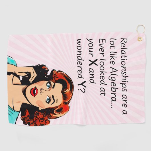 人間関係は代数Quipと同おもしろいじ ゴルフタオル (横)