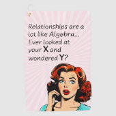 人間関係は代数Quipと同おもしろいじ ゴルフタオル (正面)