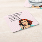 人間関係は代数Quipと同おもしろいじ スクエアペーパーコースター (アングル)