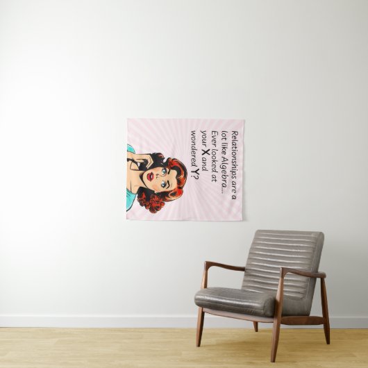 人間関係は代数Quipと同おもしろいじ タペストリー (インサイチュ(横))