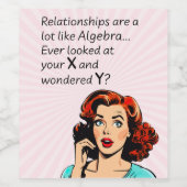 人間関係は代数Quipと同おもしろいじ ワインラベル (シングルラベル)