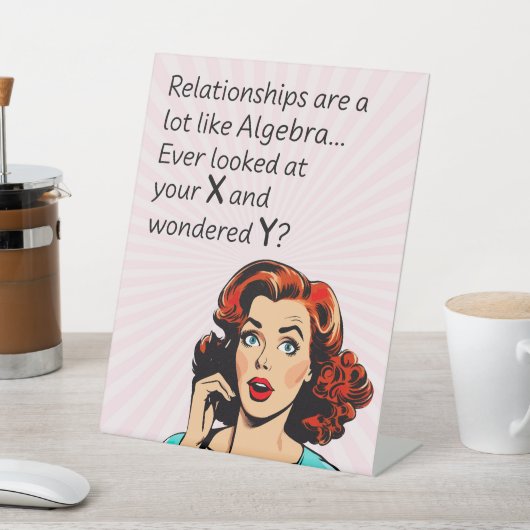 人間関係は代数Quipと同おもしろいじ 台座サイン (インサイチュ)