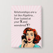 人間関係は代数Quipと同おもしろいじ 缶バッジ (正面)