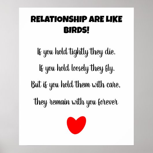 人間関係は鳥の愛のようなものだ ポスター (正面)