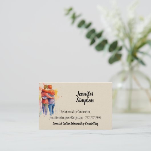 人間関係コーチング相談 名刺 (スタンド正面)