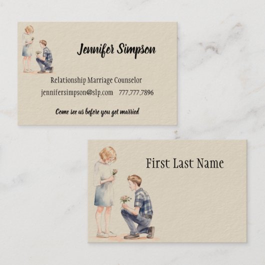 人間関係コーチング結婚相談 名刺 (正面/裏面)