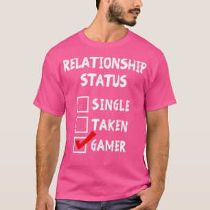 人間関係ステータスゲーマー Tシャツ