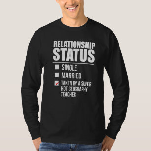 人間関係ステータス取得ホット地理先生Pa Tシャツ