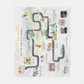 人間関係ストーリーのタイムライン | 可愛パーソナライズされたい フリースブランケット (正面)