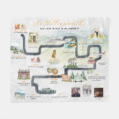 人間関係ストーリーのタイムライン | 可愛パーソナライズされたい フリースブランケット (正面(横))