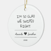 人間関係パーソナライズされたは右にスワイプして非常に良い セラミックオーナメント (左)