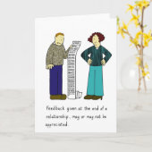 人間関係フィードバック漫画のユーモア カード (黄色い花)