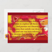 人間関係ポストカードを許可する引用文 ポストカード (正面/裏面)