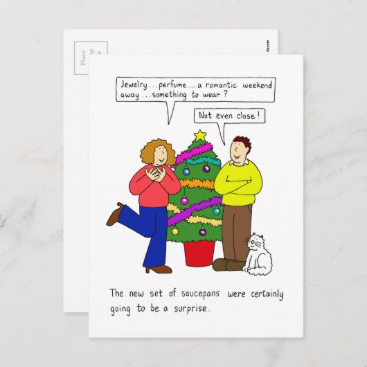人間関係ユーモア実用的なクリスマスプレゼント シーズンポストカード (正面/裏面)