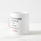人間関係地位裁判官 コーヒーマグカップ (正面左)