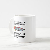 人間関係宇宙船おもしろマグカップ コーヒーマグカップ (正面左)