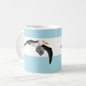 人間飛んでいるスカルのアルバトロス コーヒーマグカップ (正面左)
